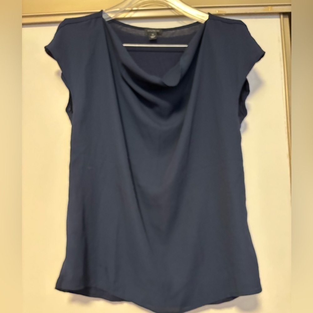 Anne Taylor Navy Blue Women's Top fits medium